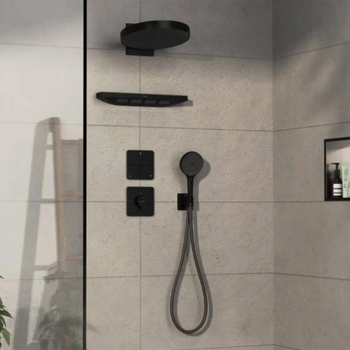 Термостат скрытого монтажа Hansgrohe ShowerSelect Comfort Q HighFlow Matt Black (15588670) - Фото 3