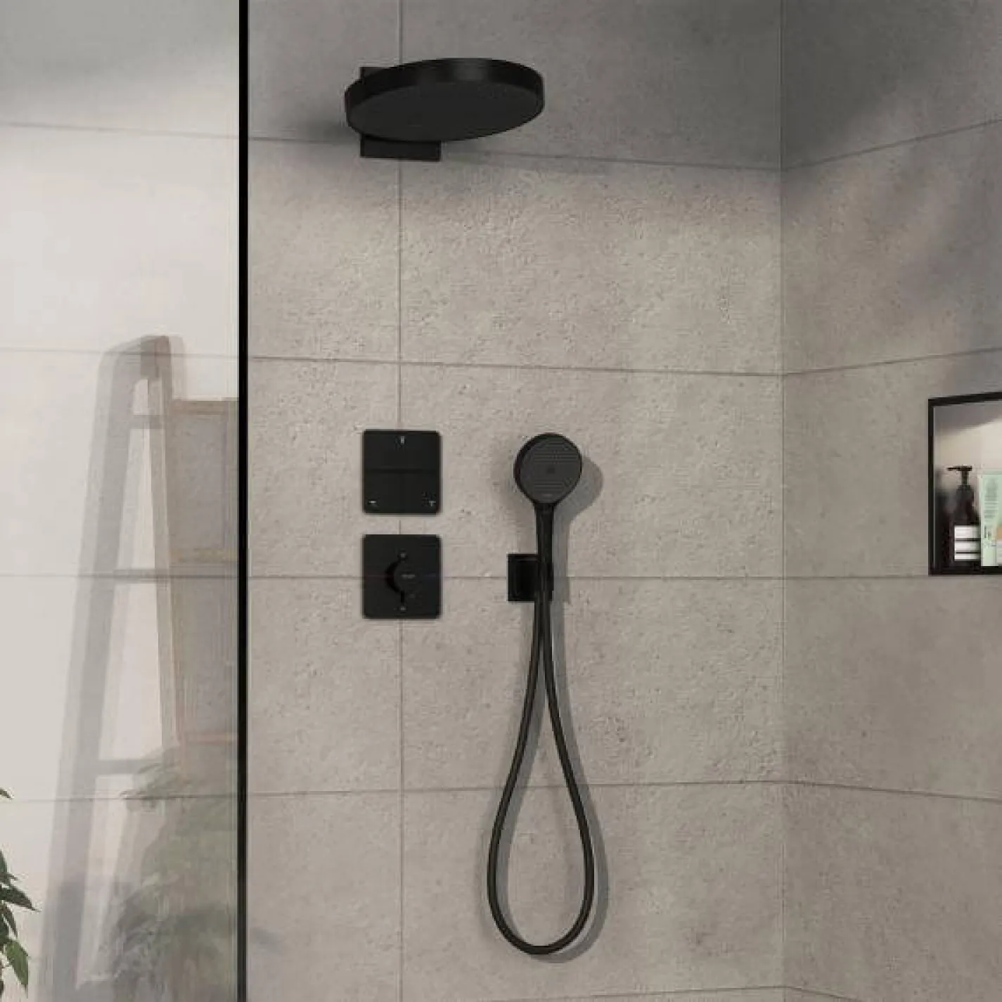 Термостат прихованого монтажу Hansgrohe ShowerSelect Comfort Q HighFlow Matt Black (15589670) - Фото 3