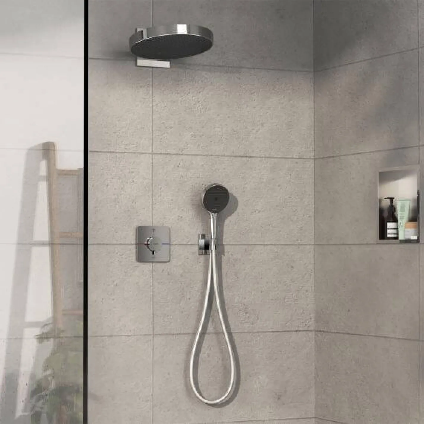 Термостат скрытого монтажа Hansgrohe ShowerSelect Comfort Q на 2 функции Chrome (15583000) - Фото 3