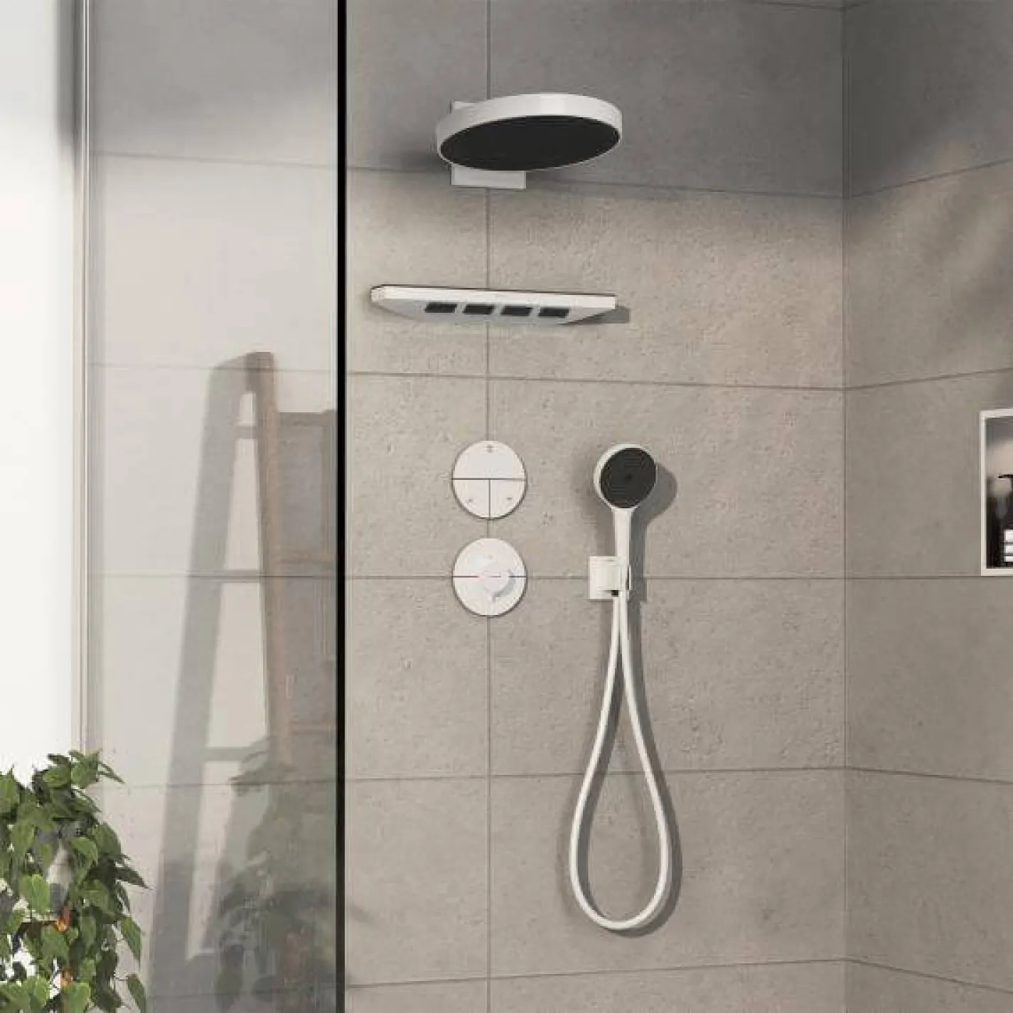 Термостат прихованого монтажу Hansgrohe ShowerSelect Comfort S HighFlow Matt White (15559700) - Фото 3