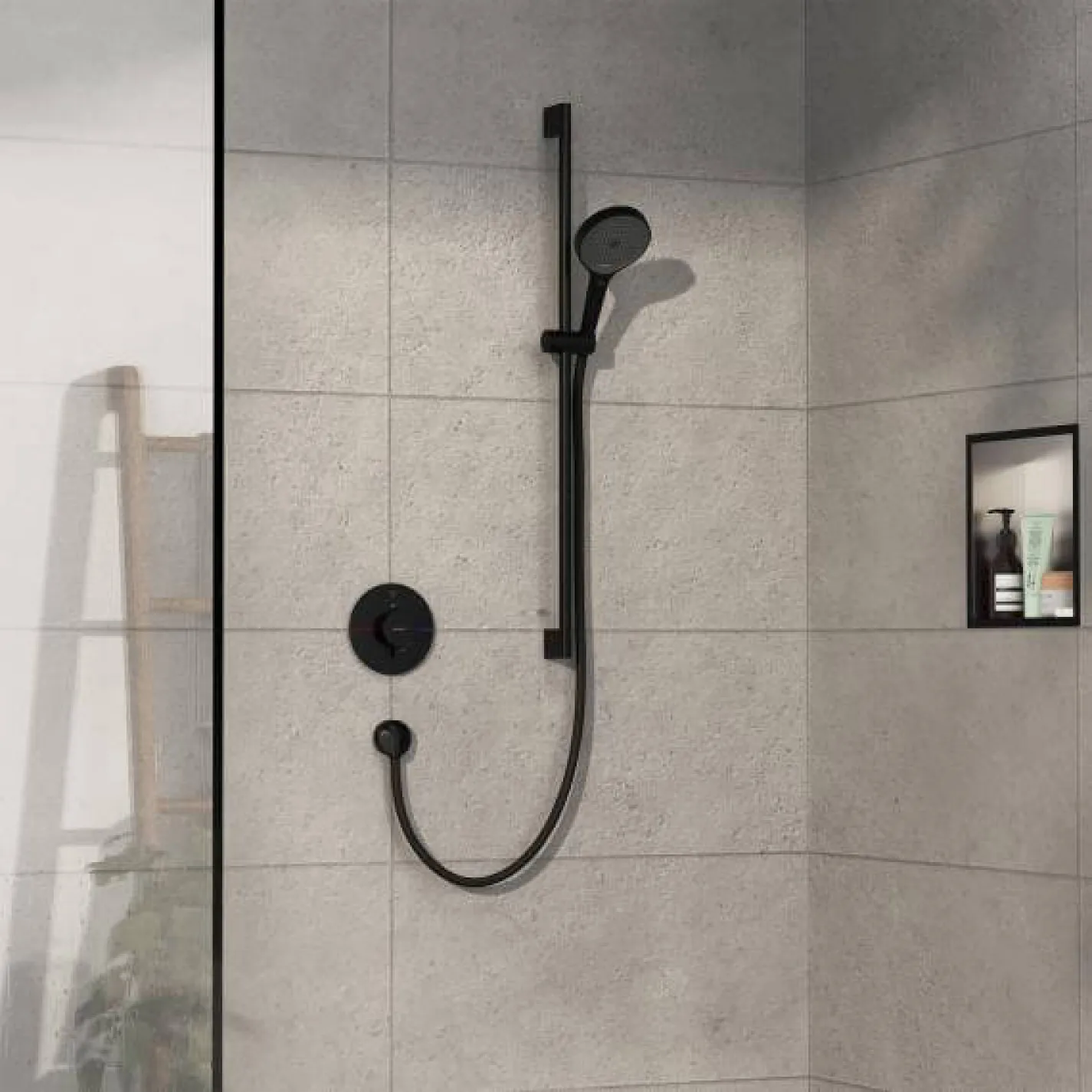 Термостат прихованого монтажу Hansgrohe ShowerSelect Comfort S на 1 функцію Matt Black (15553670) - Фото 2