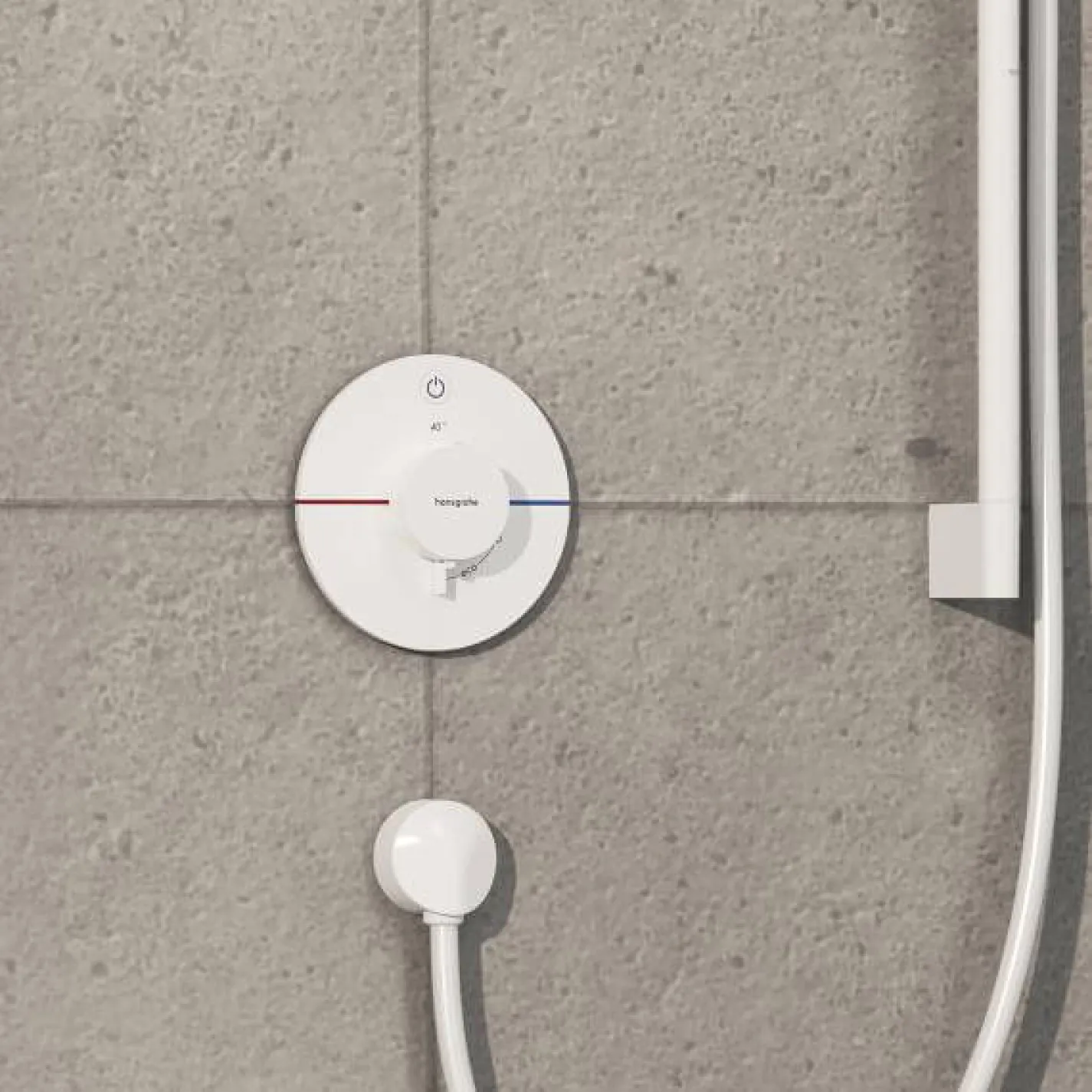 Термостат прихованого монтажу Hansgrohe ShowerSelect Comfort S на 1 функцію Matt White (15553700) - Фото 1
