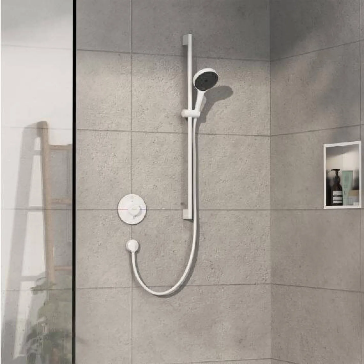 Термостат прихованого монтажу Hansgrohe ShowerSelect Comfort S на 1 функцію Matt White (15553700) - Фото 2