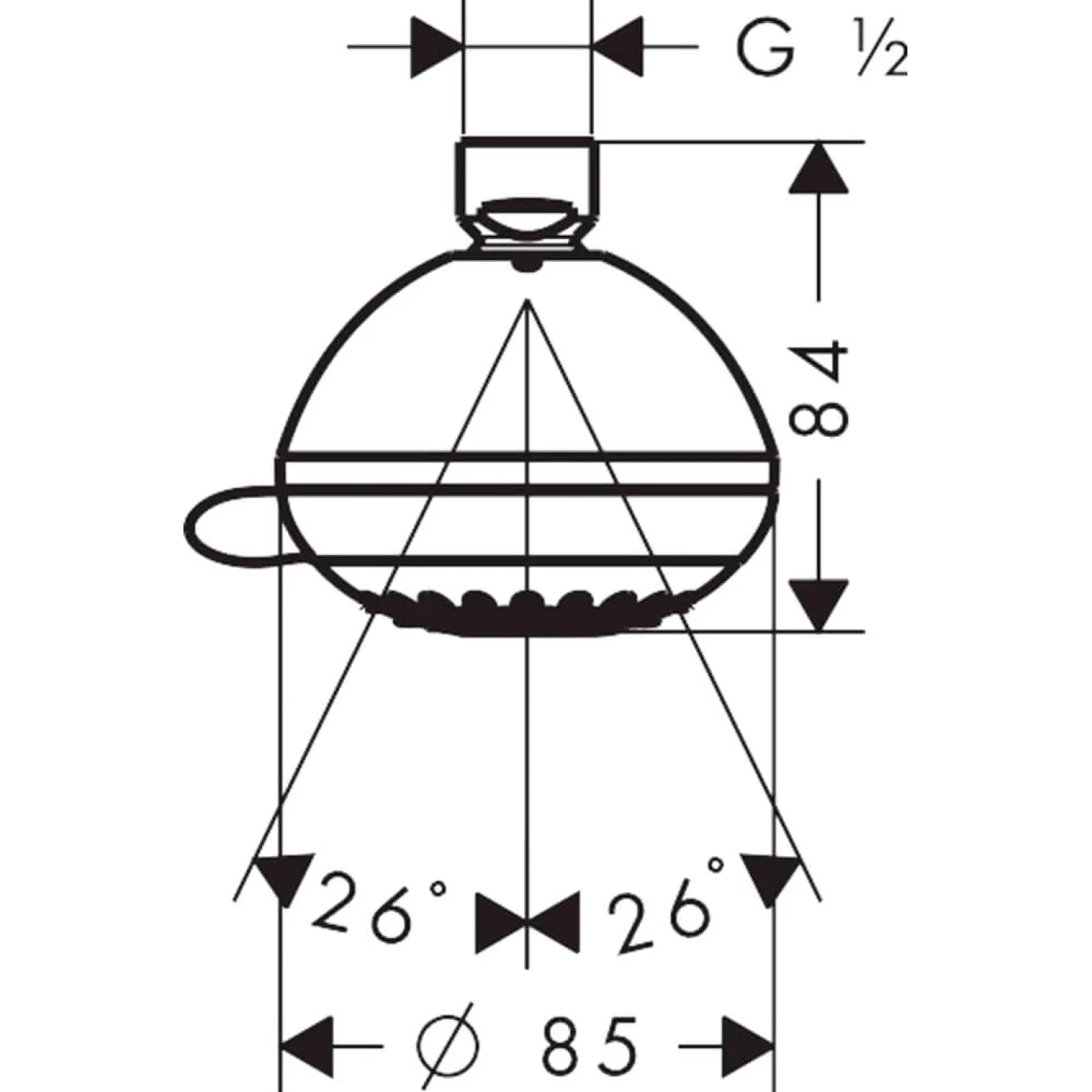 Верхний душ Hansgrohe Crometta 85 multi (28425000) - Фото 1