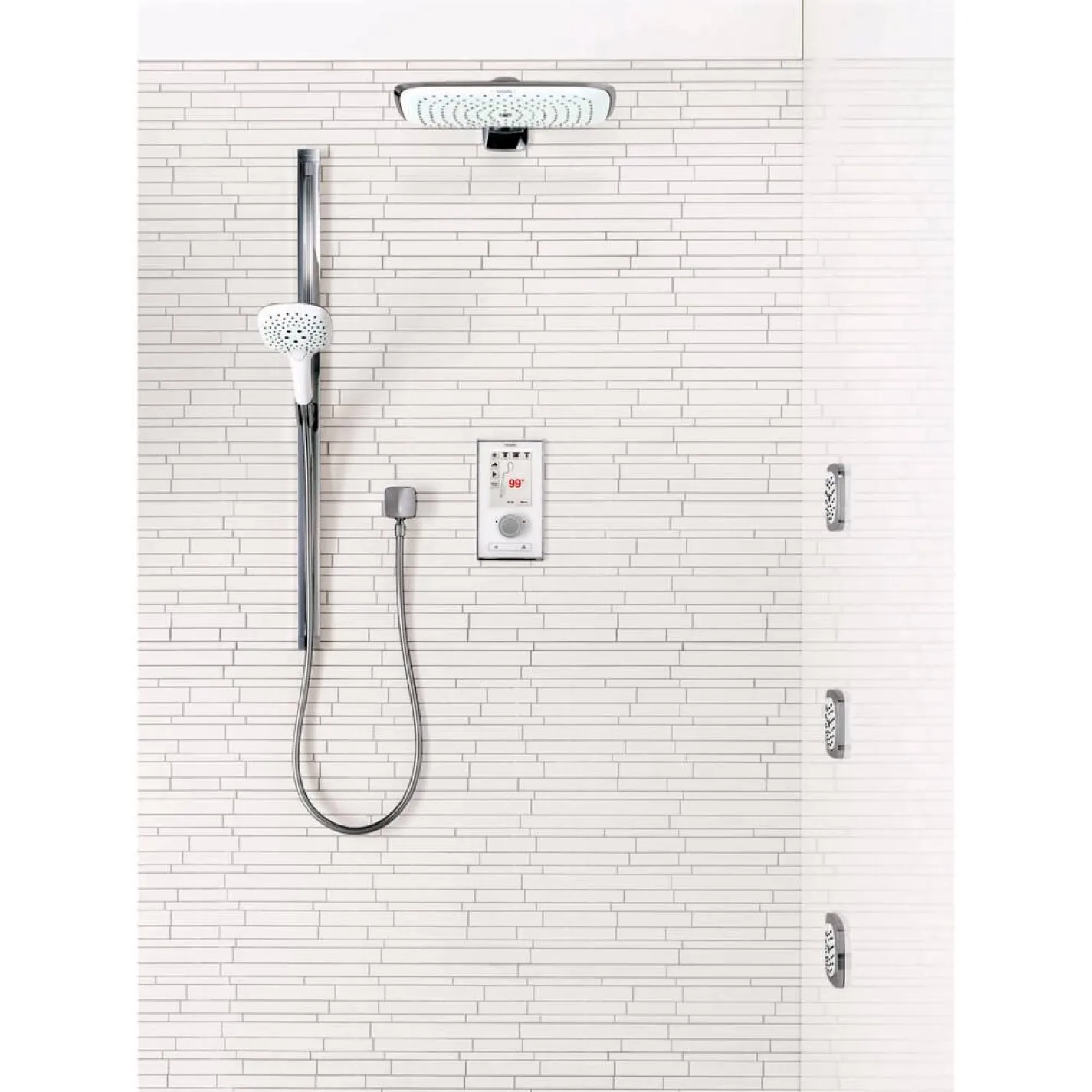 Верхний душ Hansgrohe PuraVida Overhead shower 400 1jet с держателем со стены, хром (27437000) - Фото 3
