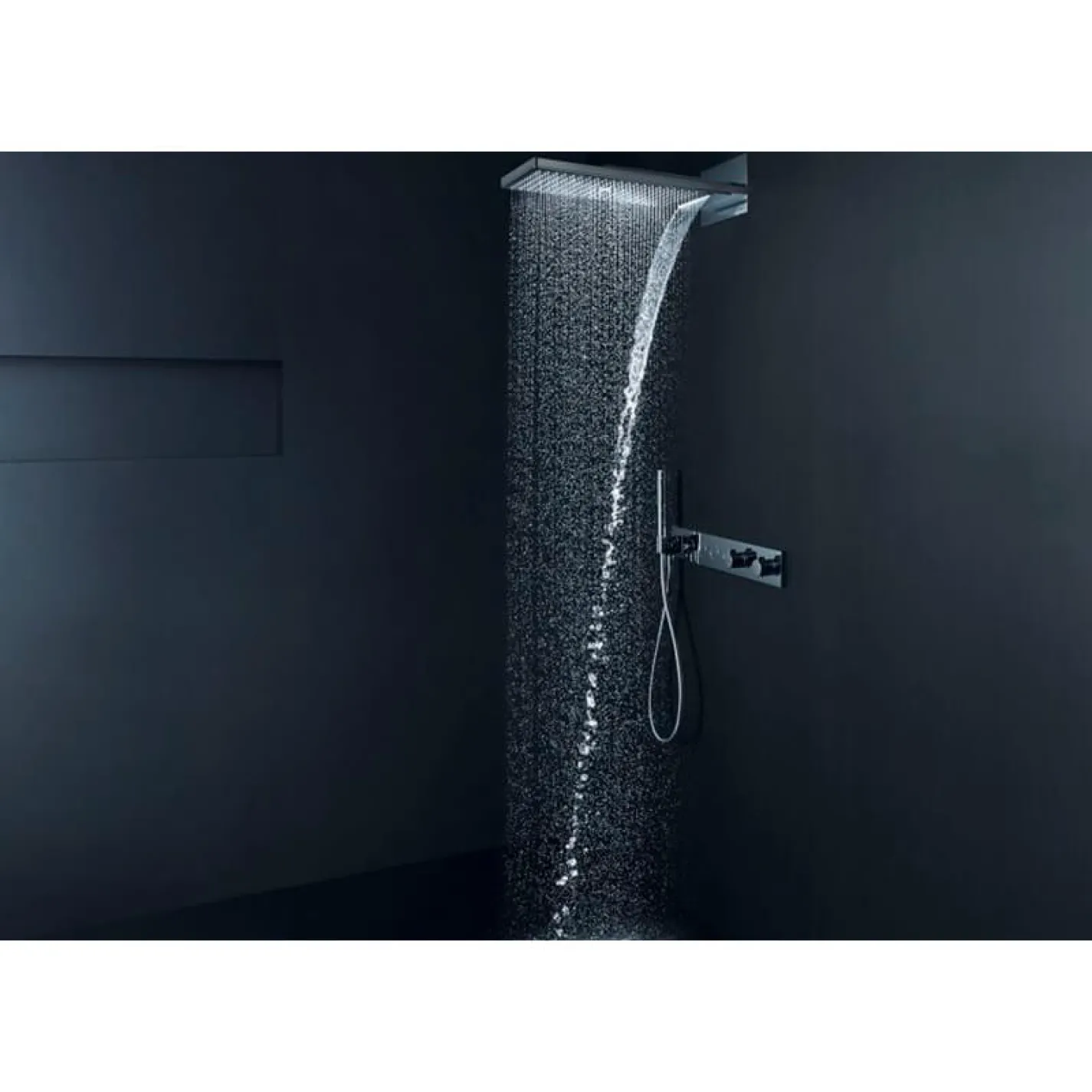 Верхний душ Hansgrohe Rainmaker Select 580х260 3jet Black/Chrome (24001600) - Фото 3