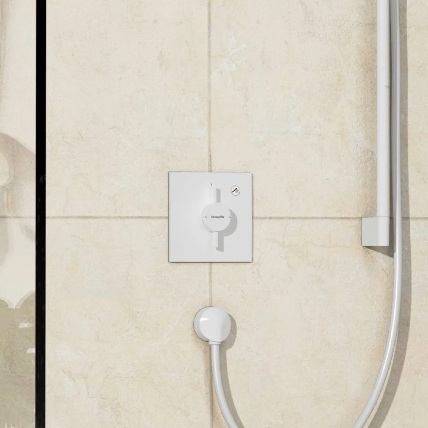 Змішувач для душу Hansgrohe DuoTurn E на 1 функцію білий матовий (75617700) - Фото 1