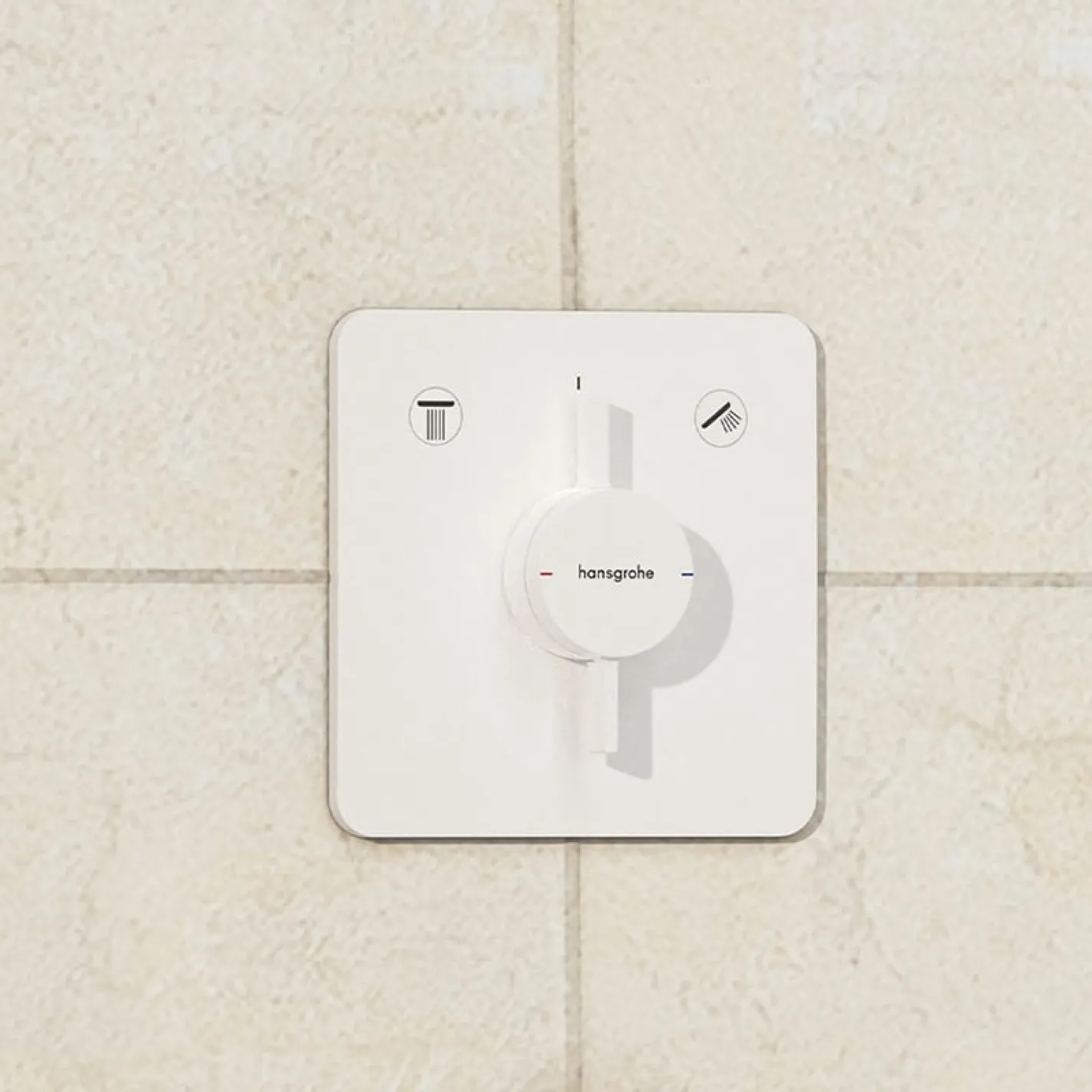 Змішувач для душу Hansgrohe DuoTurn Q на 2 функції білий матовий (75414700) - Фото 1