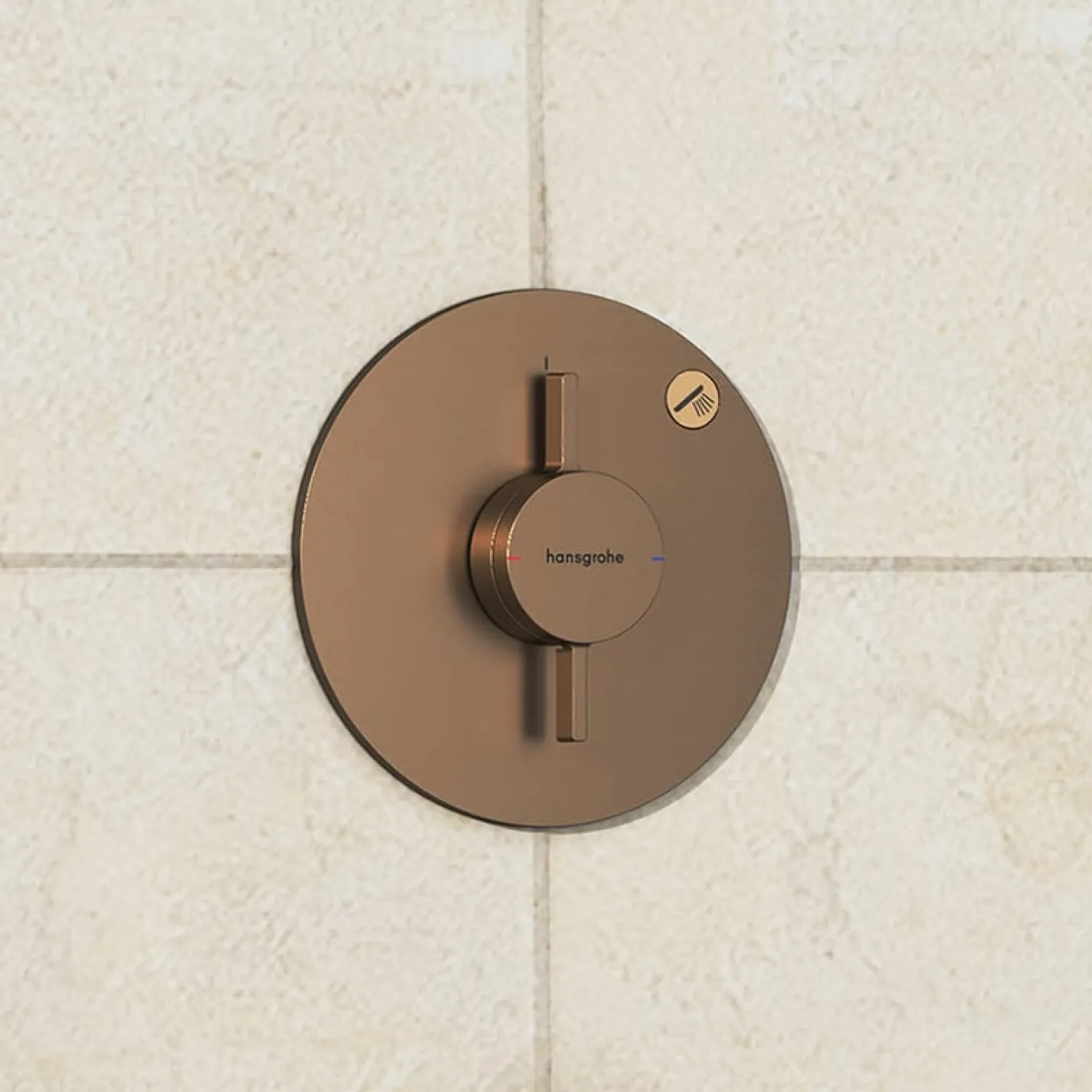 Змішувач для душу Hansgrohe DuoTurn S на 1 функцію шліфована бронза (75618140) - Фото 1