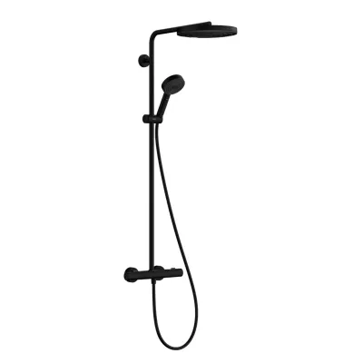 Душова система Hansgrohe Pulsify S Puro Showerpipe EcoSmart 260 1jet з термостатом чорний матовий (24237670)