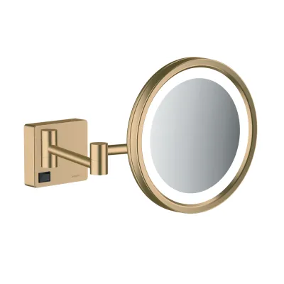Зеркало для бритья Hansgrohe AddStoris с подсветкой LED, матовая бронза (41790140)