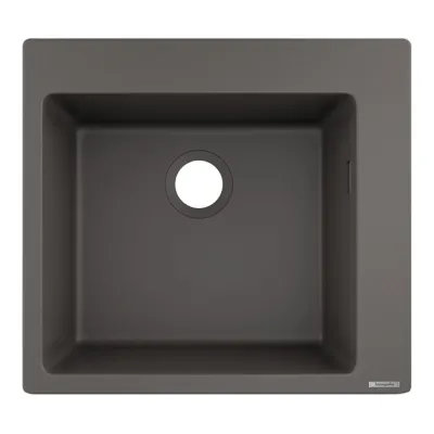 Мийка кухонна Hansgrohe S51, граніт, без крила, накладна, S510-F45, сірий камінь (43312290)