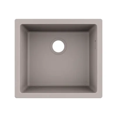 Мийка кухонна Hansgrohe S51, граніт, без крила, S510-U450, сірий (43431380)