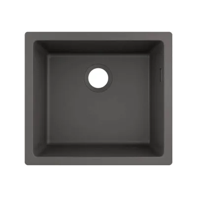 Мийка кухонна Hansgrohe S51, граніт, без крила, S510-U450, сірий камінь (43431290)