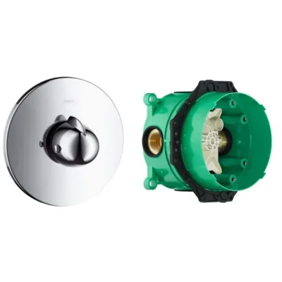 Термостат для душу Hansgrohe Ecostat E з IBOX universal прихованою частиною хром (15710000+01800180)