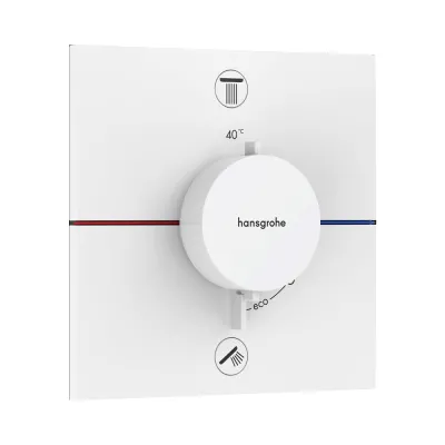 Термостат скрытого монтажа Hansgrohe ShowerSelect Comfort E 2 функции, белый матовый (15572700)