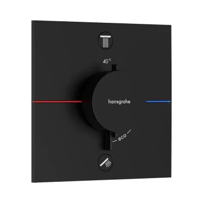 Термостат скрытого монтажа Hansgrohe ShowerSelect Comfort E 2 функции, черный матовый (15572670)