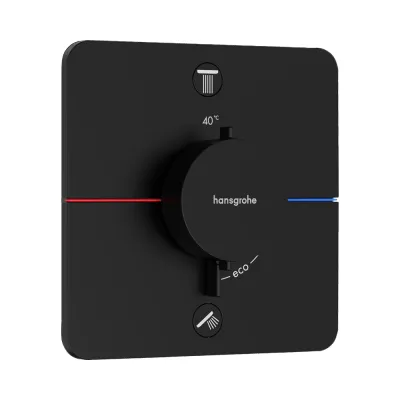 Термостат скрытого монтажа Hansgrohe ShowerSelect Comfort Q 2 функции, черный матовый (15583670)
