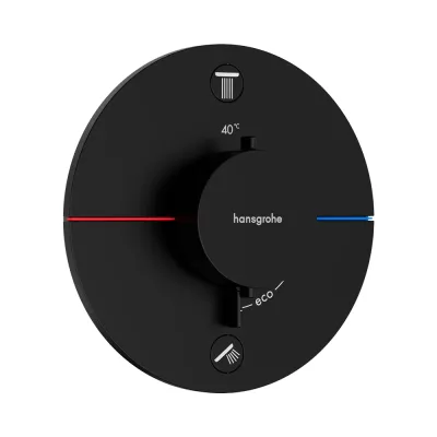 Термостат прихованого монтажу Hansgrohe ShowerSelect Comfort S 2 функції, чорний матовий (15554670)
