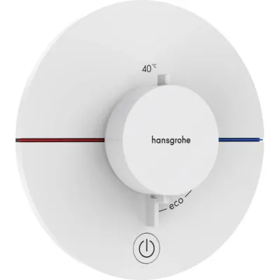 Термостат прихованого монтажу Hansgrohe ShowerSelect Comfort S HighFlow на 1 функцію Matt White (15562700)