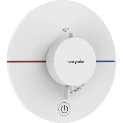 Термостат скрытого монтажа Hansgrohe ShowerSelect Comfort S HighFlow на 1 функцию Matt White (15562700)