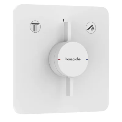 Змішувач для душу Hansgrohe DuoTurn Q на 2 функції білий матовий (75414700)