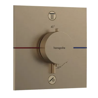 Змішувач для душу Hansgrohe ShowerSelect Comfort E з термостатом на 2 споживача шліфована бронза (15572140)