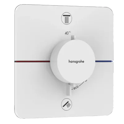 Змішувач для душу Hansgrohe ShowerSelect Comfort Q з термостатом на 2 споживача білий матовий (15583700)