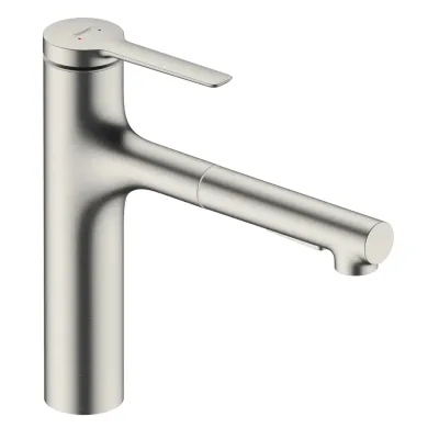 Змішувач для кухні Hansgrohe Zesis M33 з витяжним душем сталь (74801800)