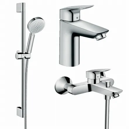 Набір змішувачів для ванни Hansgrohe Eco Logis 100 (71104+7140+26651400)