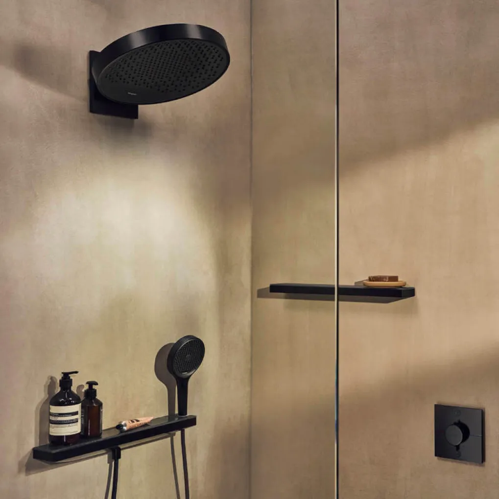 Боковой душ-полочка Hansgrohe Rainfinity 500 1jet, черный матовый (26243670)- Фото 3