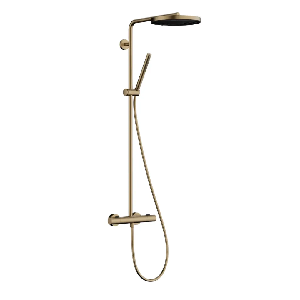 Душова система Hansgrohe Pulsify S Puro Showerpipe 260 1jet з термостатом шліфована бронза (24222140)- Фото 1