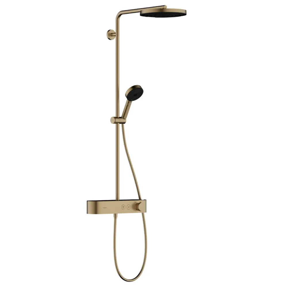Душова система Hansgrohe Pulsify S Showerpipe 260 1jet з термостатом шліфована бронза (24220140)- Фото 1