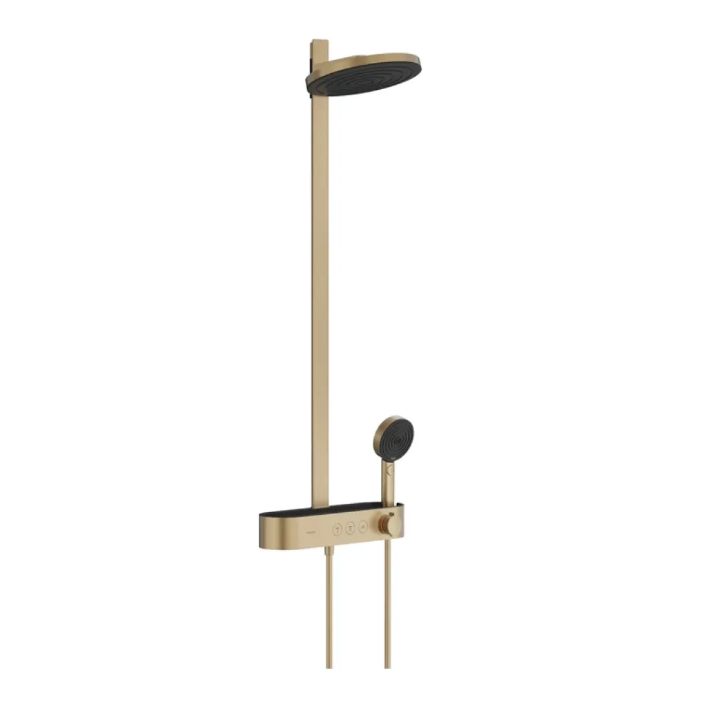 Душевая система Hansgrohe Pulsify Showerpipe 260 2jet с термостатом шлифованная бронза (24240140)- Фото 1