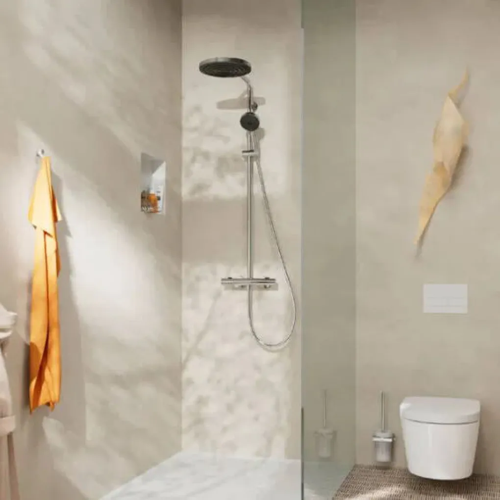 Душова система Hansgrohe Pulsify S Showerpipe 260 1jet 400 EcoSmart, Brushed Bronze (24221140)- Фото 4