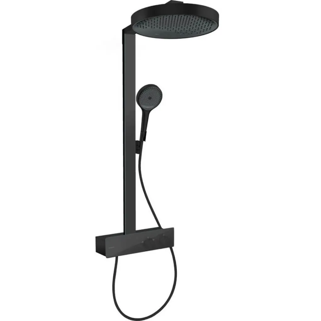 Душова система Hansgrohe Rainfinity Showerpipe 360 1jet з термостатом ShowerTablet 350, Matt Black (26853670)- Фото 1