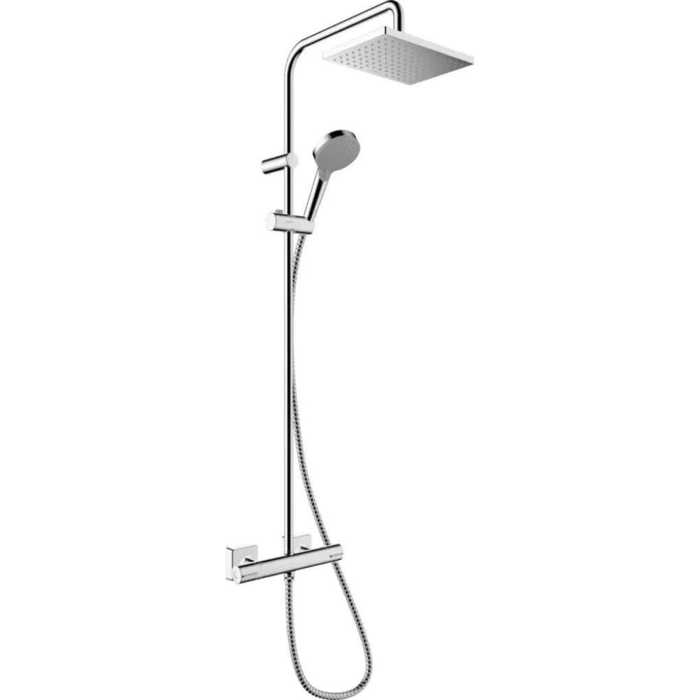 Душевая система Hansgrohe Vernis Shape Showerpipe 230 1jet Green с термостатом, Chrome (26319000)- Фото 1