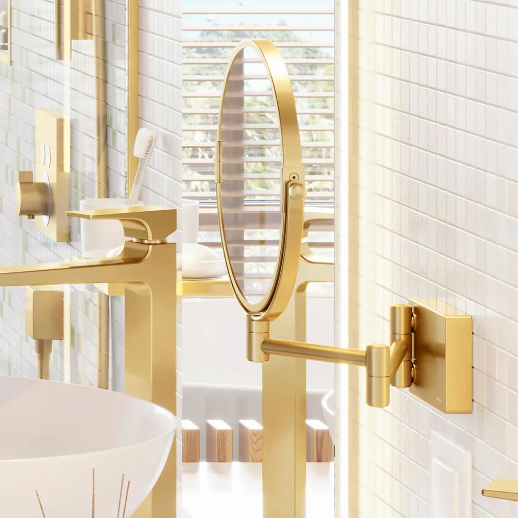 Дзеркало для гоління Hansgrohe AddStoris для гоління золотий (41791990)- Фото 3