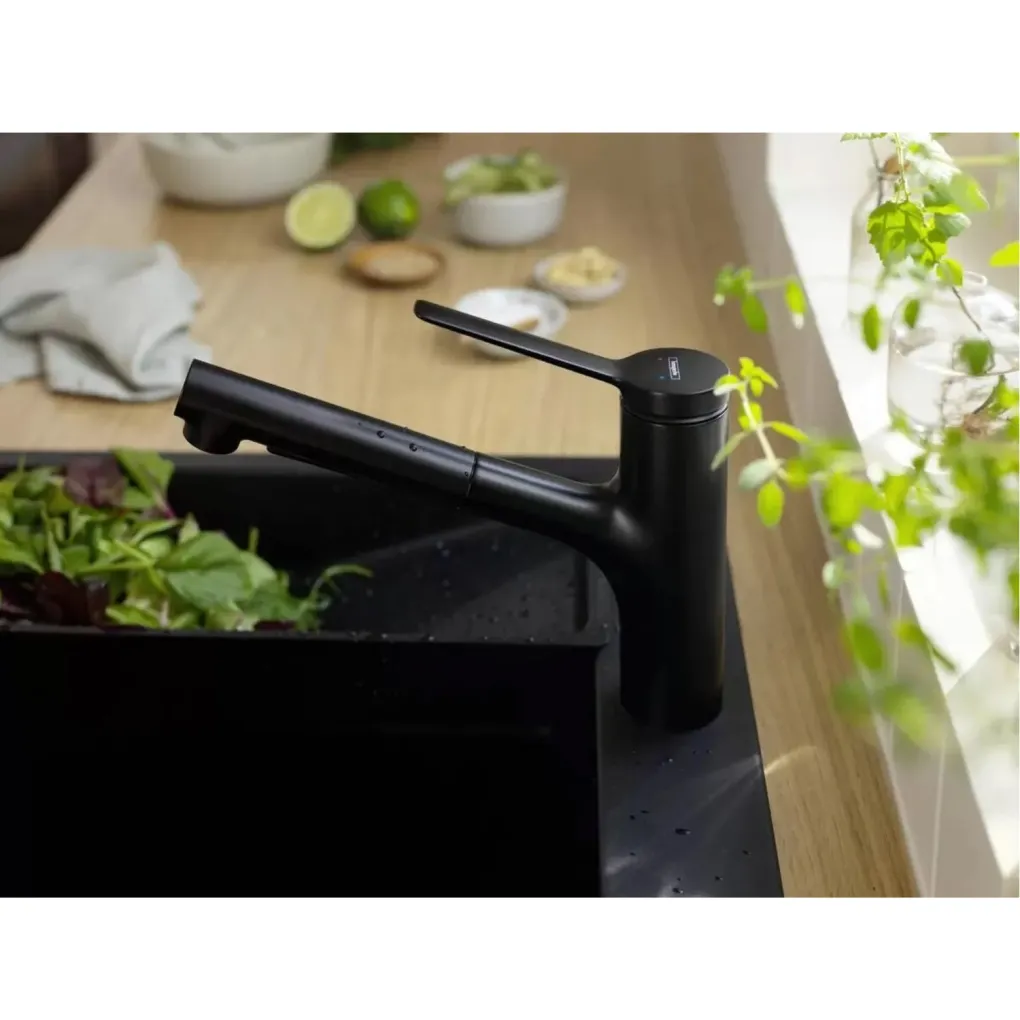 Мийка для кухні Hansgrohe S52 S520-F345 зі змішувачем Zesis M33 чорний графіт-чорний матовий (43356670)- Фото 5