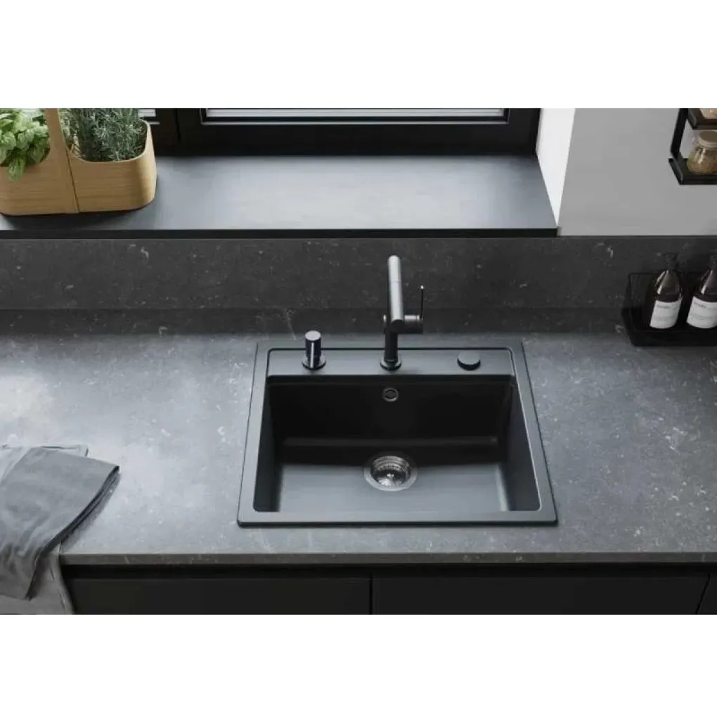 Мийка для кухні Hansgrohe S52 S520-F510 570х510 без сушилки чорний графіт (43359170)- Фото 2