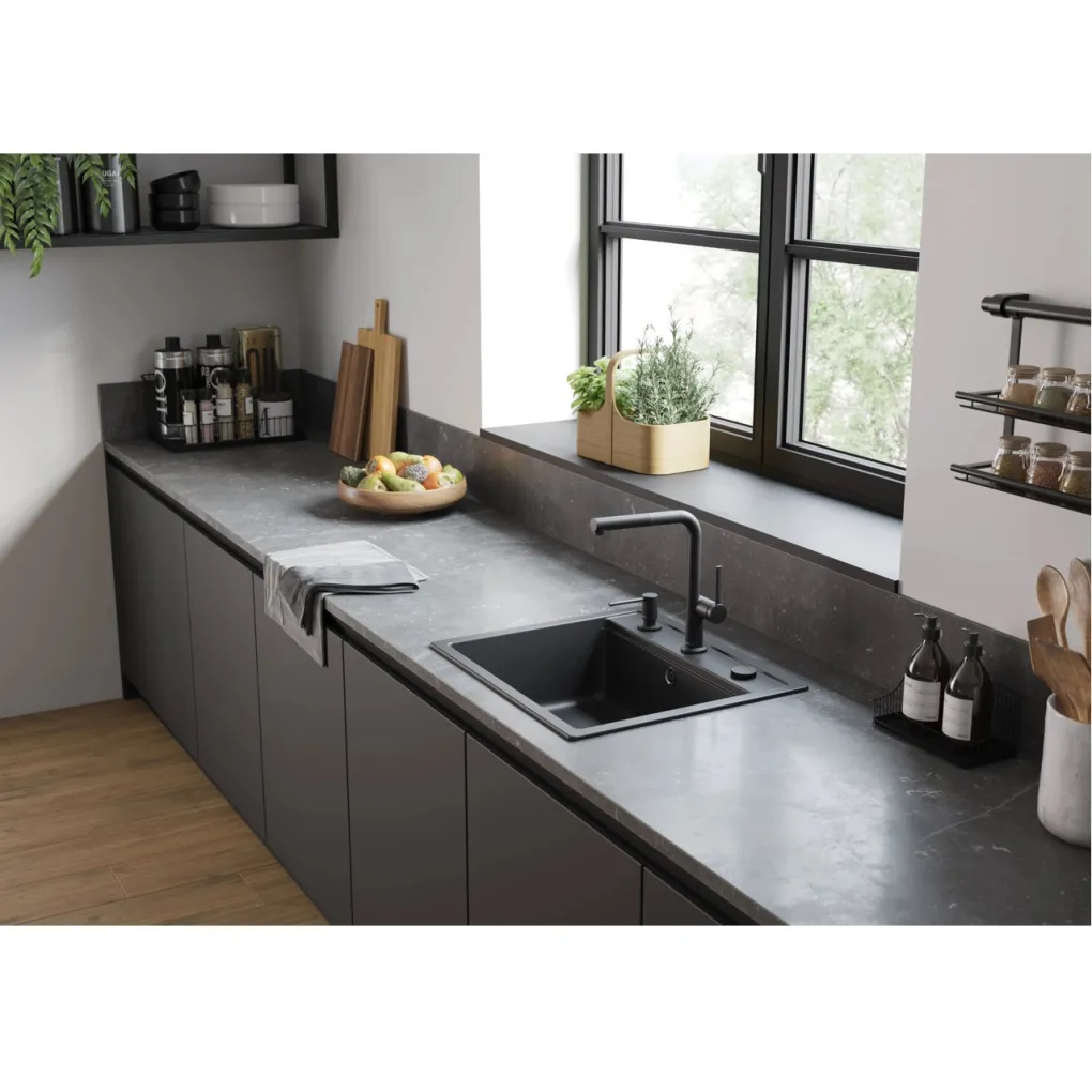 Мийка для кухні Hansgrohe S52 S520-F510 570х510 без сушилки чорний графіт (43359170)- Фото 3