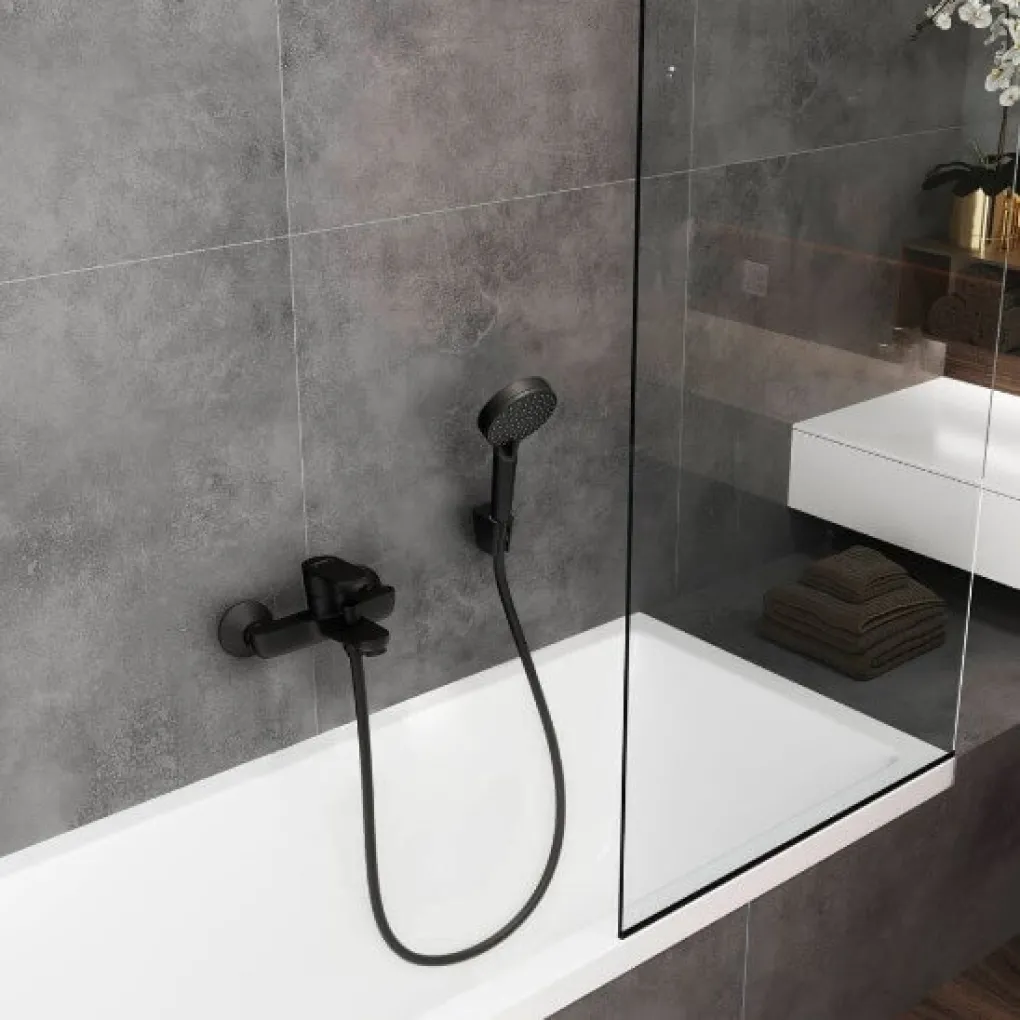 Набор смесителей для ванны Hansgrohe Vernis Blend 100 черный матовый (71551222)- Фото 3