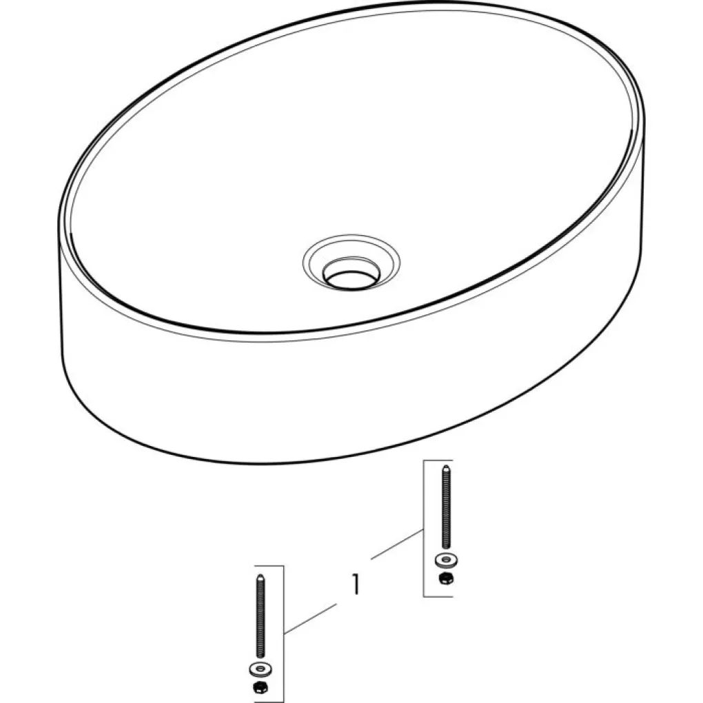 Раковина накладна на стільницю Hansgrohe Xuniva D SmartClean 55х40 см білий (61072450)- Фото 4