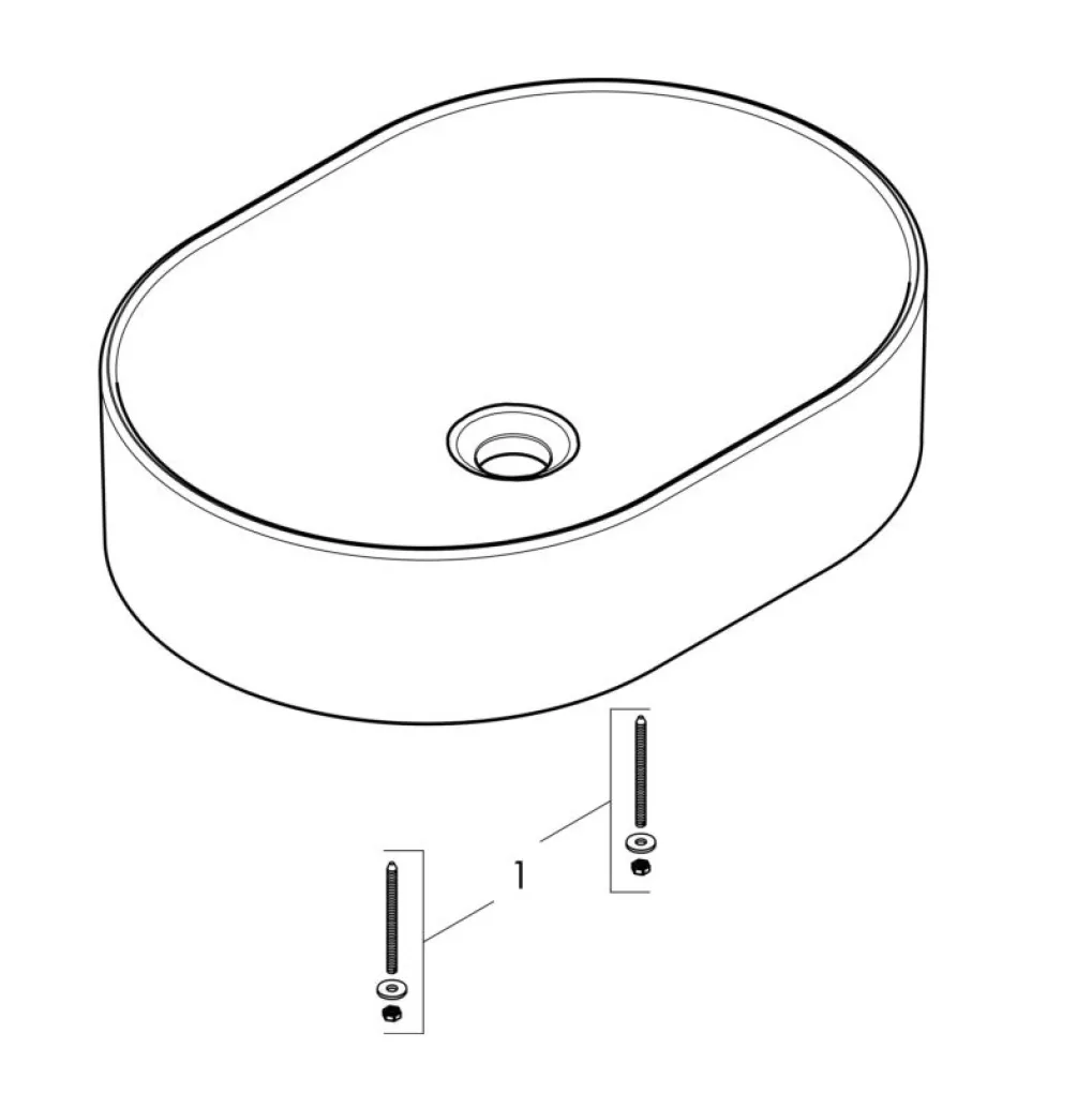 Раковина накладна на стільницю Hansgrohe Xuniva U SmartClean 55х40 см білий (61073450)- Фото 4