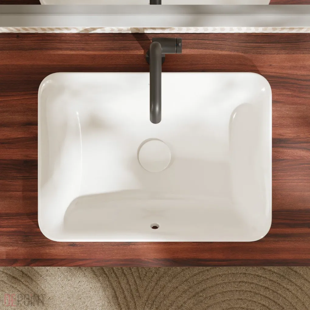 Раковина вбудована на стільницю Hansgrohe Xuniva Q SmartClean 55х40 см білий (61066450)- Фото 3