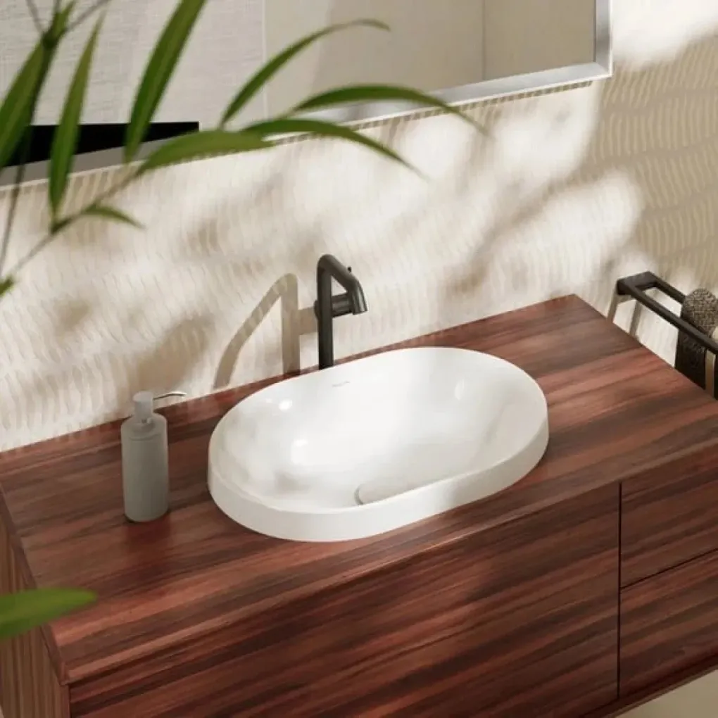 Раковина вбудована на стільницю Hansgrohe Xuniva U SmartClean 55х40 см білий (61062450)- Фото 2