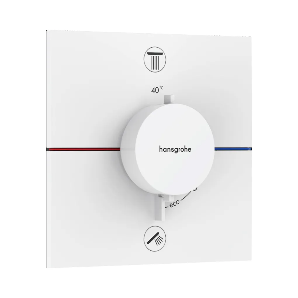 Термостат скрытого монтажа Hansgrohe ShowerSelect Comfort E 2 функции, белый матовый (15572700)- Фото 1