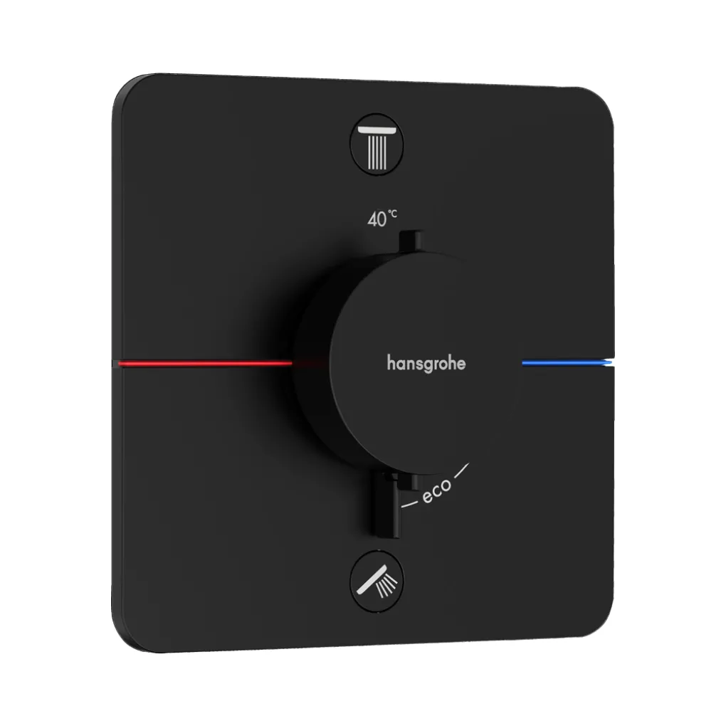 Термостат скрытого монтажа Hansgrohe ShowerSelect Comfort Q 2 функции, черный матовый (15583670)- Фото 1