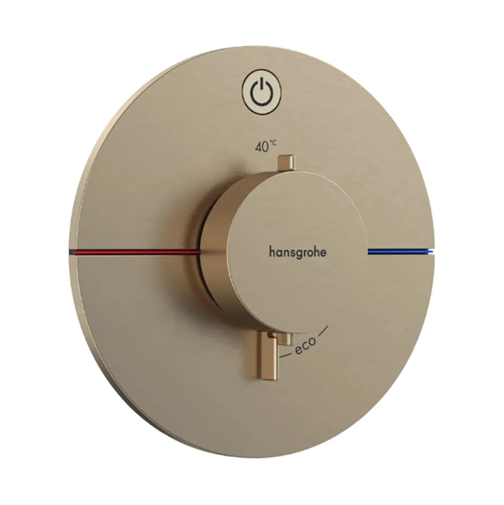 Термостат скрытого монтажа Hansgrohe ShowerSelect Comfort S 1 функция, матовая бронза (15553140)- Фото 1
