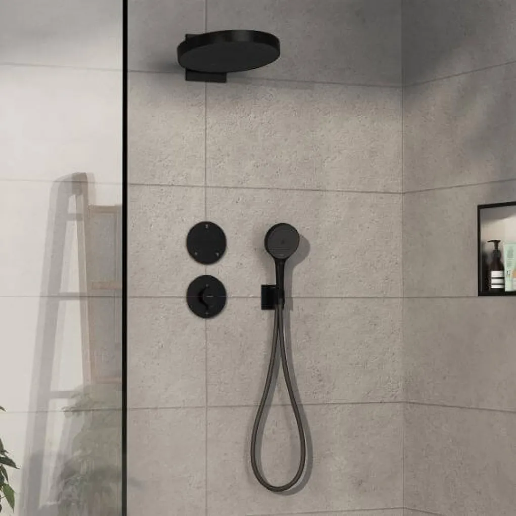 Термостат прихованого монтажу Hansgrohe ShowerSelect Comfort S HighFlow на 1 функцію Matt Black (15562670)- Фото 4